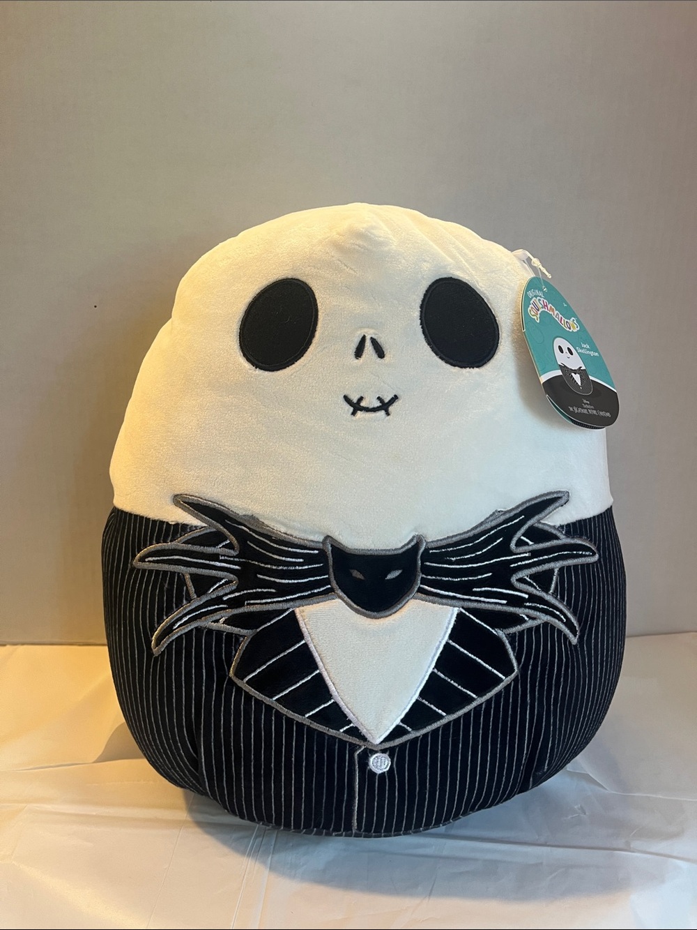 Squishmallows Jack Skellington Plush - White & Black 12 inch NWT